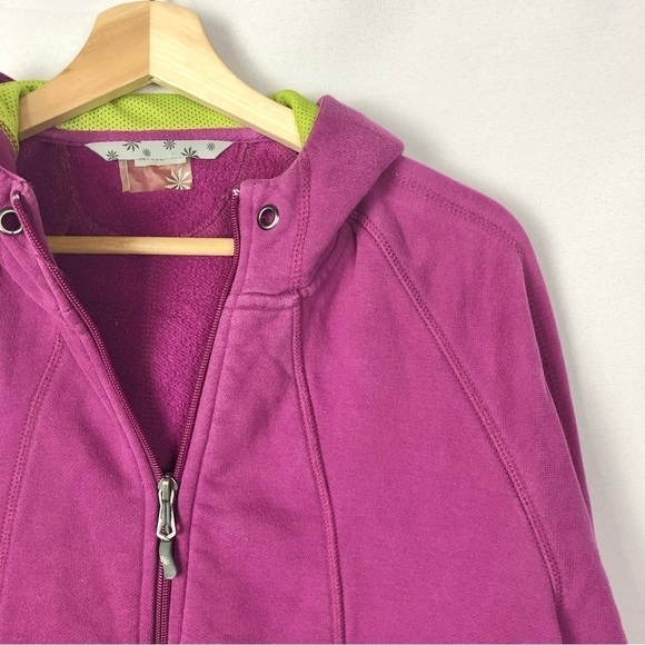 Athleta Spice It Up Y2K Purple Fleece Lined Full Zip Athletic Hoodie L - Picture 4 of 5